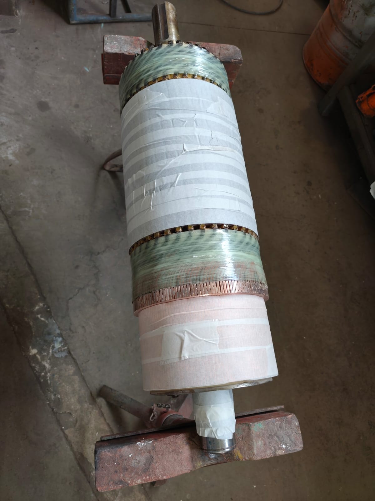 Isolamento e recuperação de rotor industrial